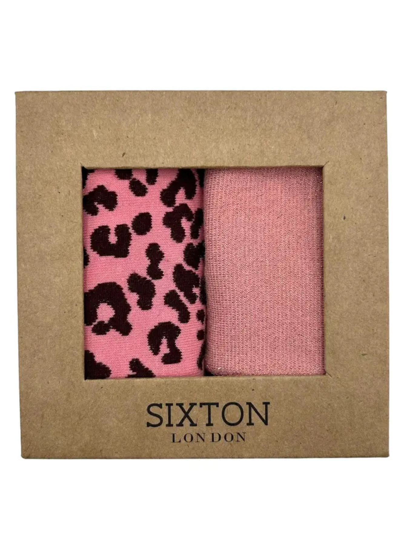 Red/Pink Stripe & Plain Sock Box Duo