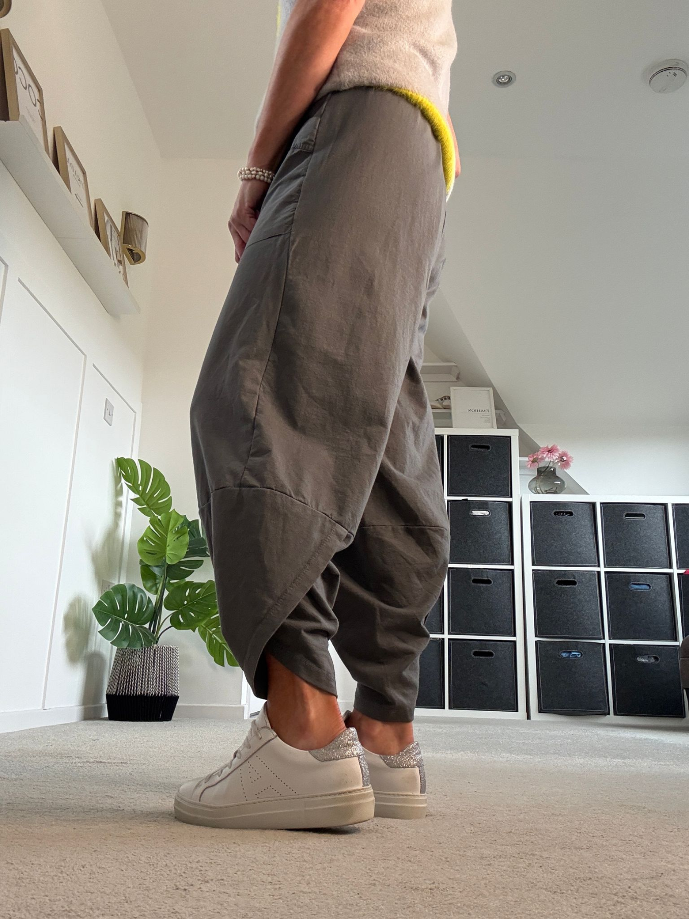 Charcoal Grey Slim Barrel Cargo Joggers