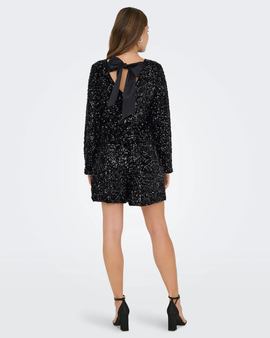 Black Sequin Shorts