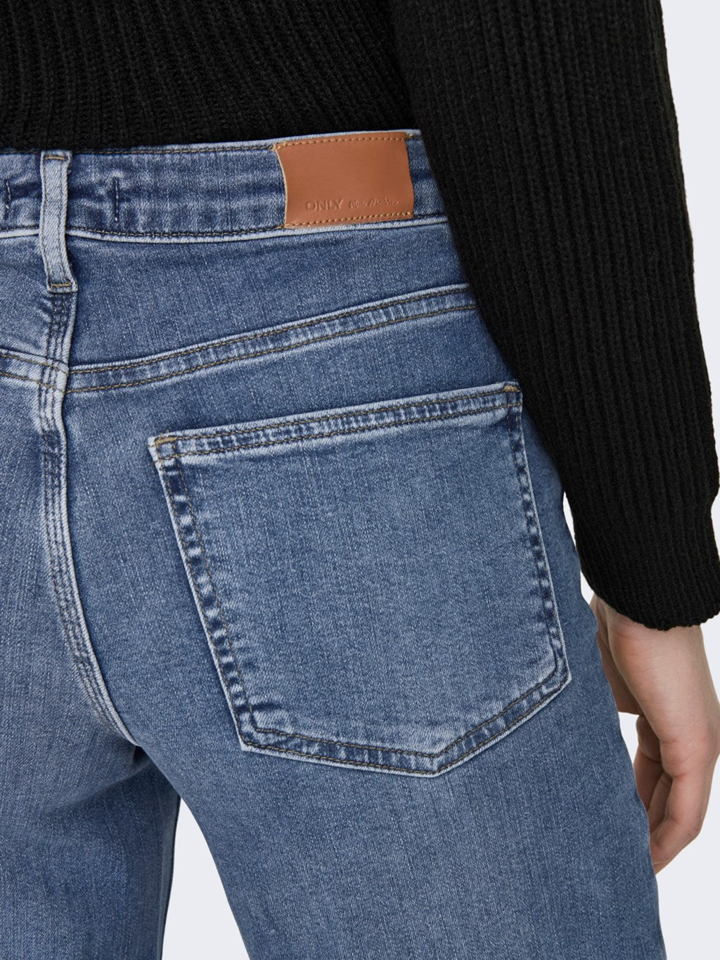 Madison Medium Blue High Waist Wide Leg Jeans