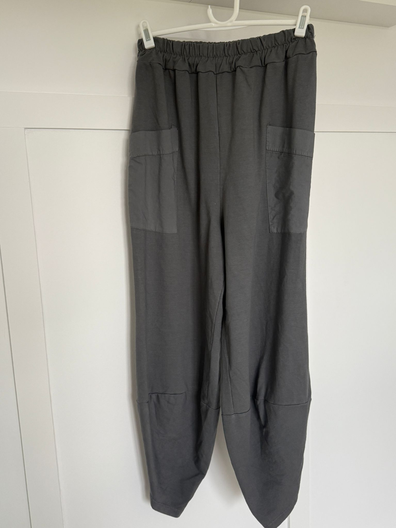 Charcoal Grey Slim Barrel Cargo Joggers