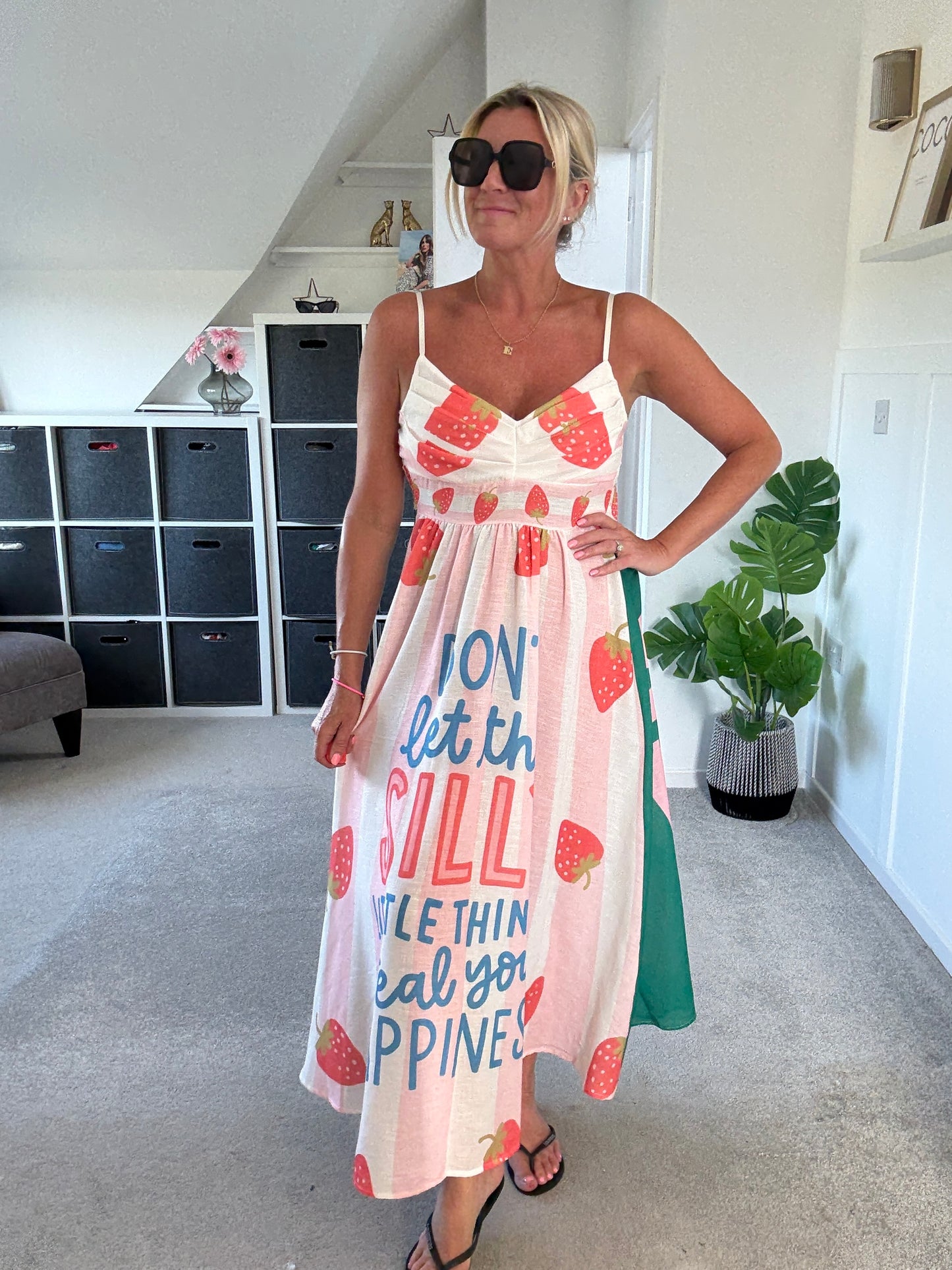 Bon Voyage Strappy Contrast Back Midi Dress
