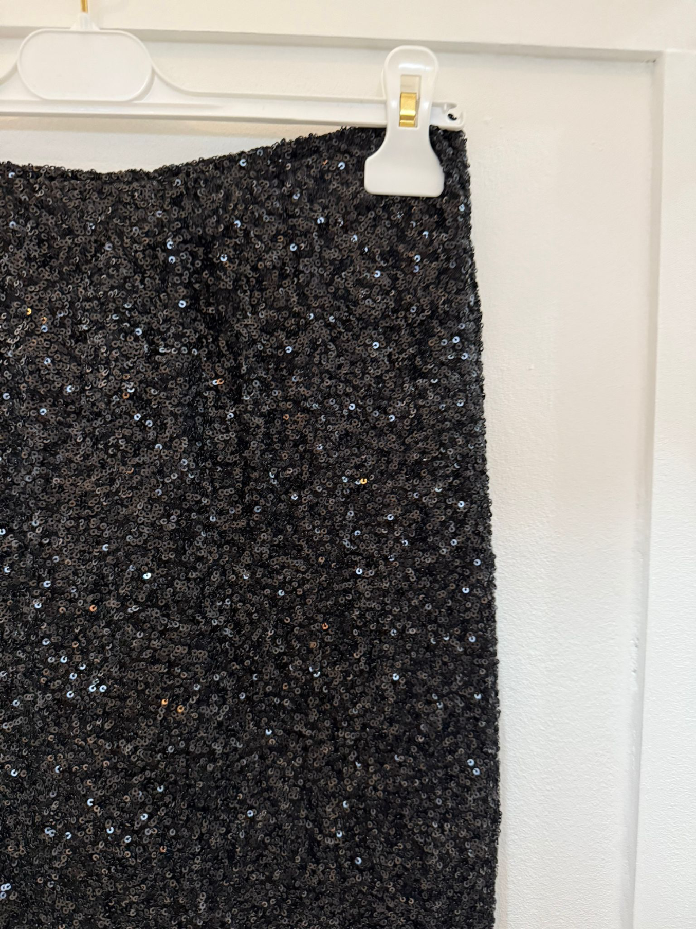 Gold Luxe Sequin Pencil Skirt