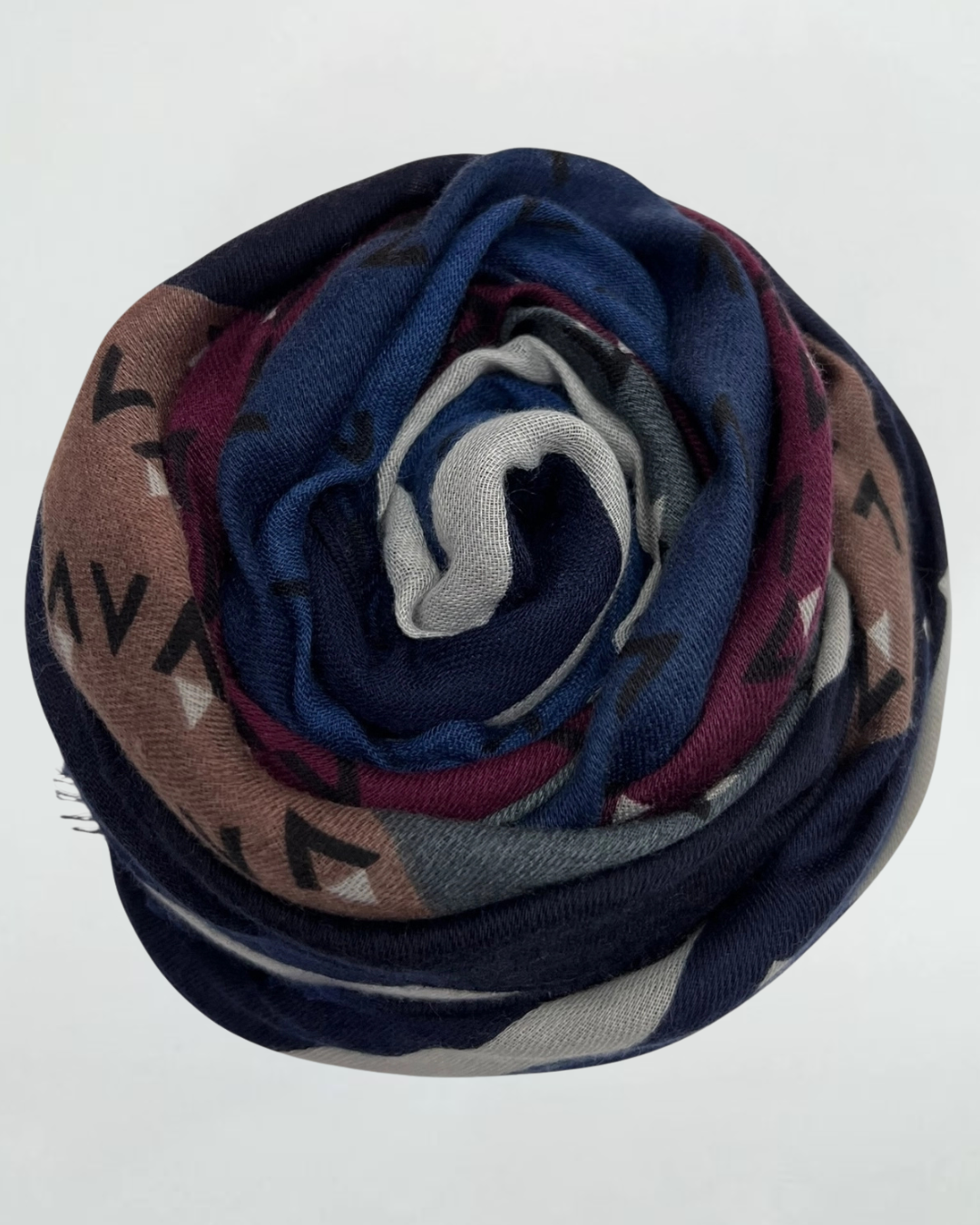 Mocca V Print Pattern Scarf