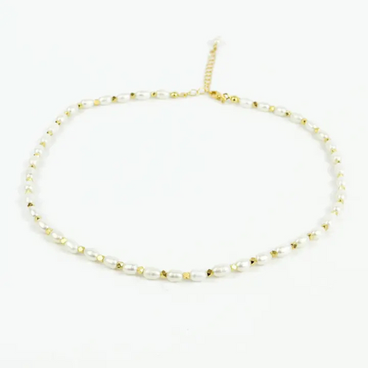 Pearl Gold Bead Necklace