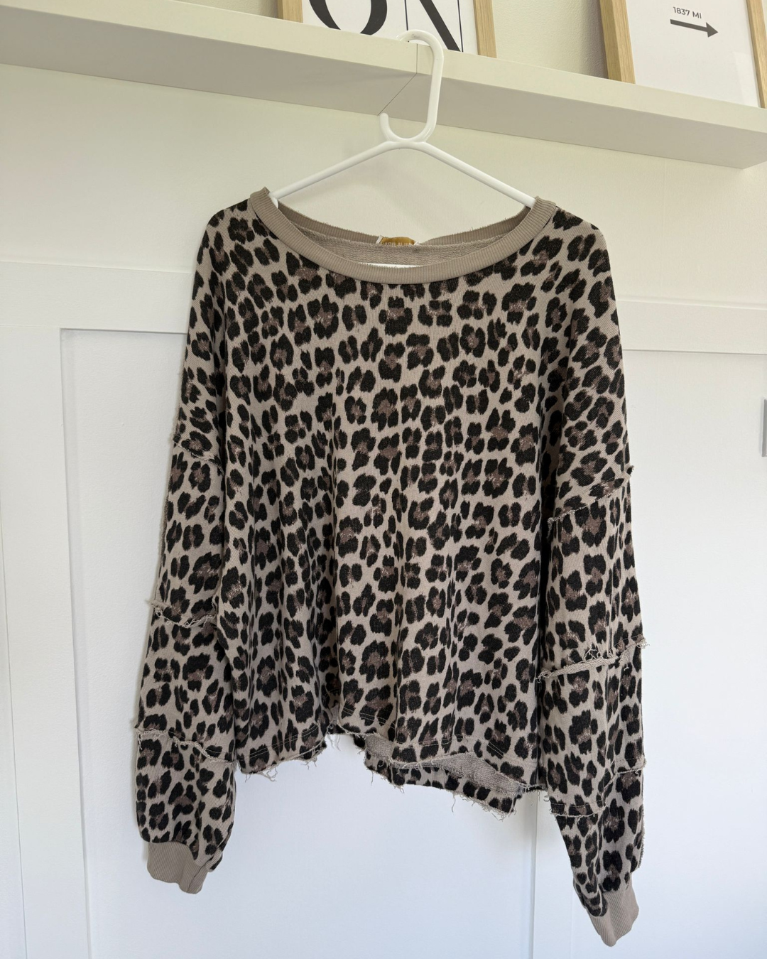 Neon Pink Leopard Oversized Sweatshirt