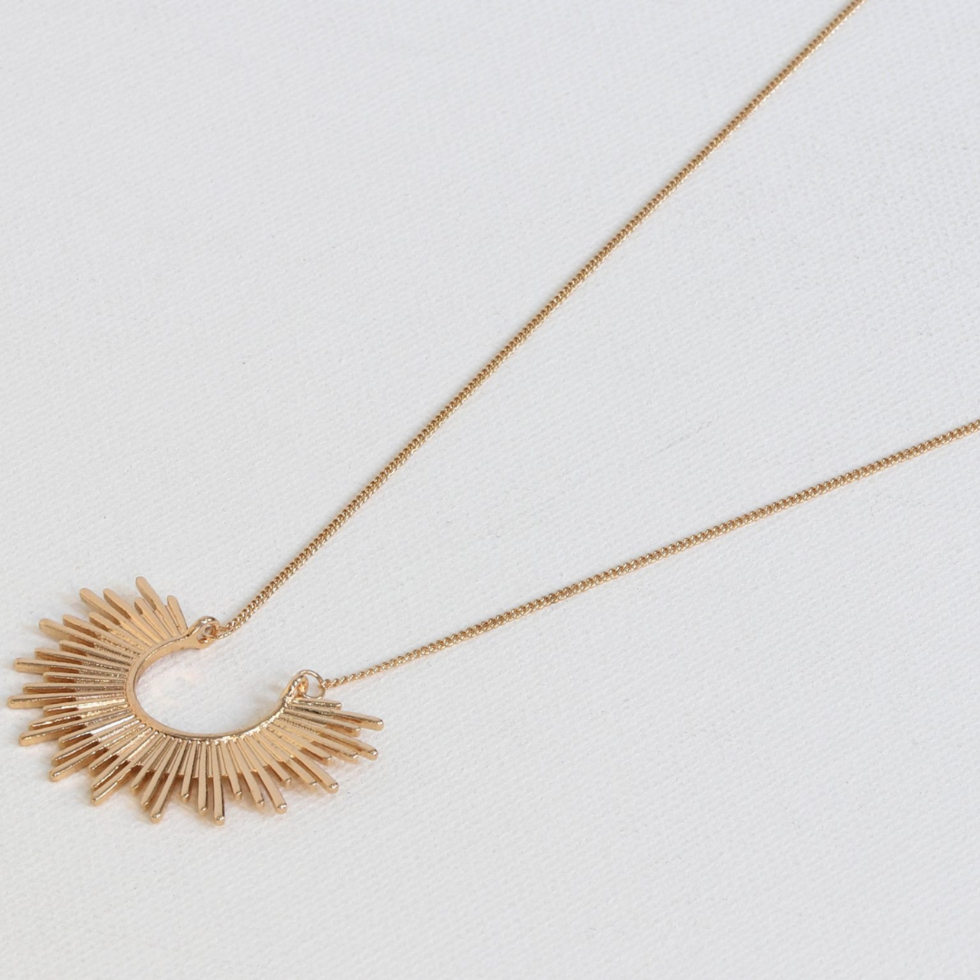 Gold Soleil Half Burst Earrings
