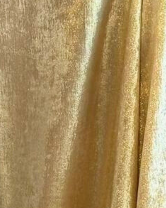 Gold Metallic Ruffle Neck Blouse (PRE ORDER)