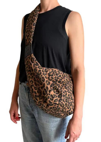 Leopard Print Large Sling Bag (PRE ORDER)