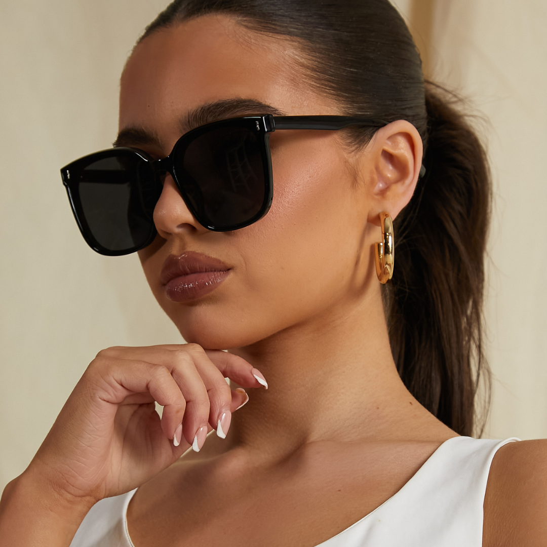 SORRENTO Brown/Gold Hex Sunglasses