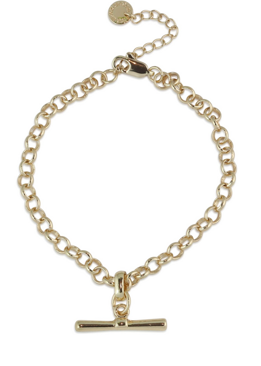 Silver T bar Chain Bracelet