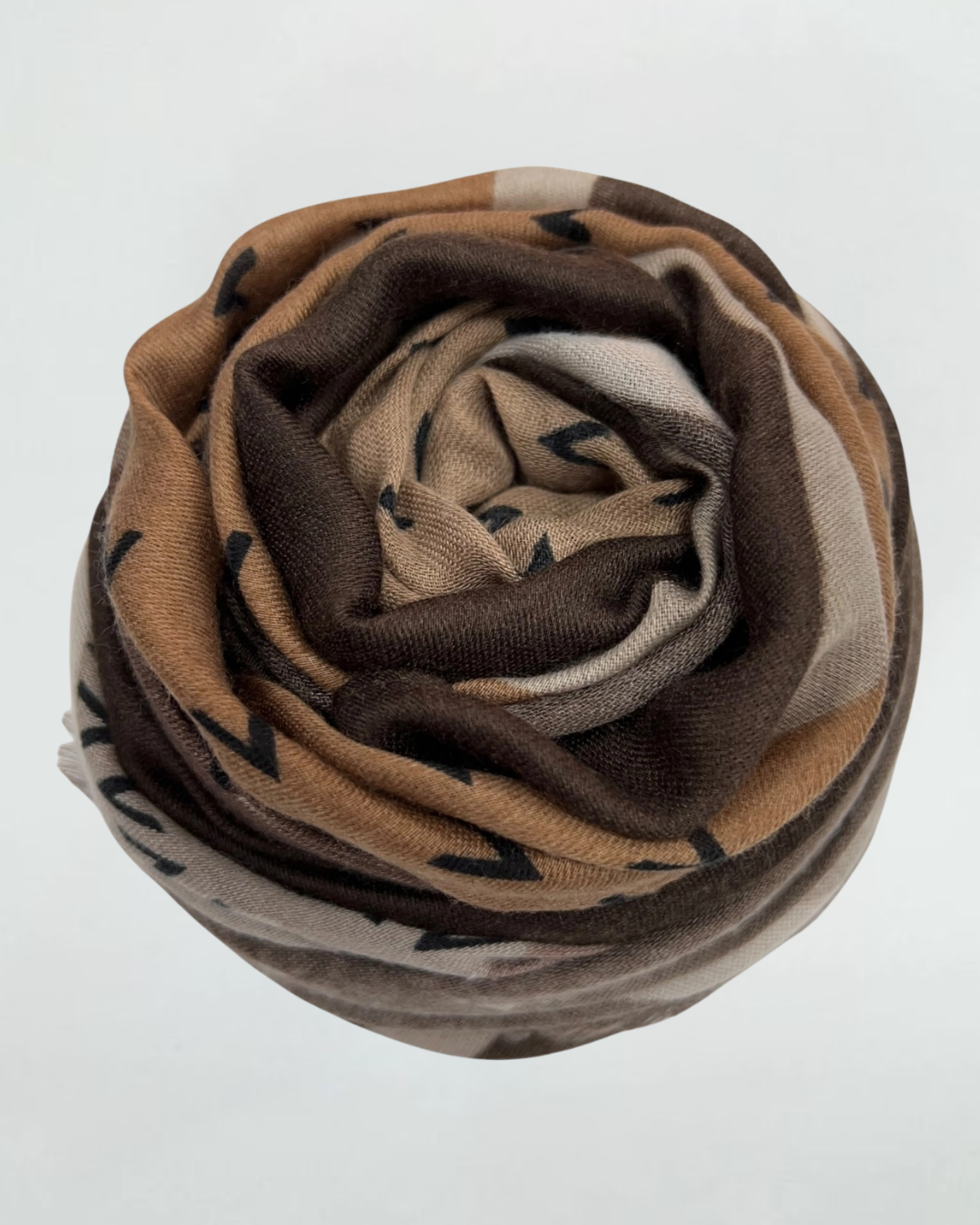 Blue V Print Pattern Scarf