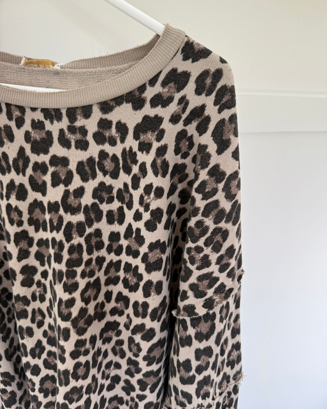 Neon Pink Leopard Oversized Sweatshirt