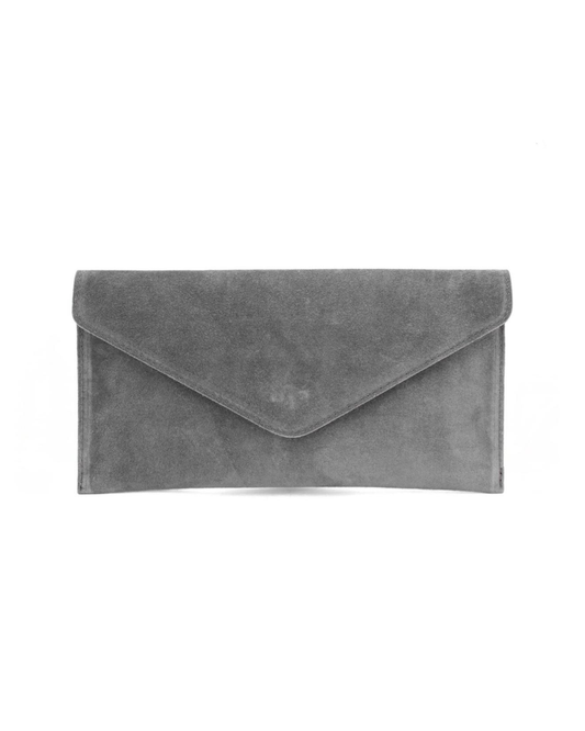 NEW Tan Suede Leather Clutch Bag