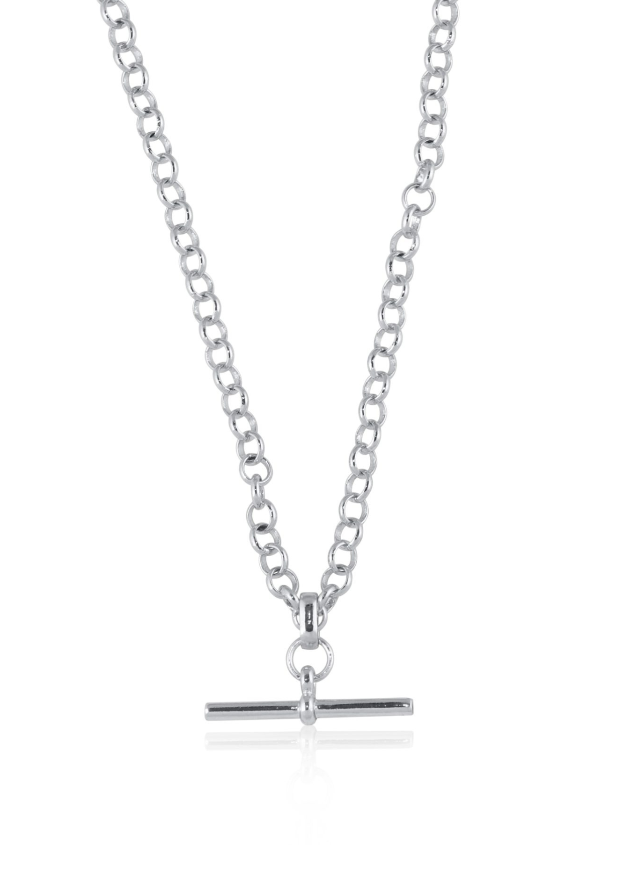 Gold Plated T bar Chain Necklace