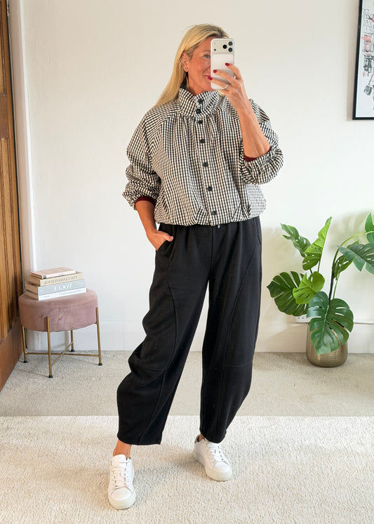 Black Barrel Joggers