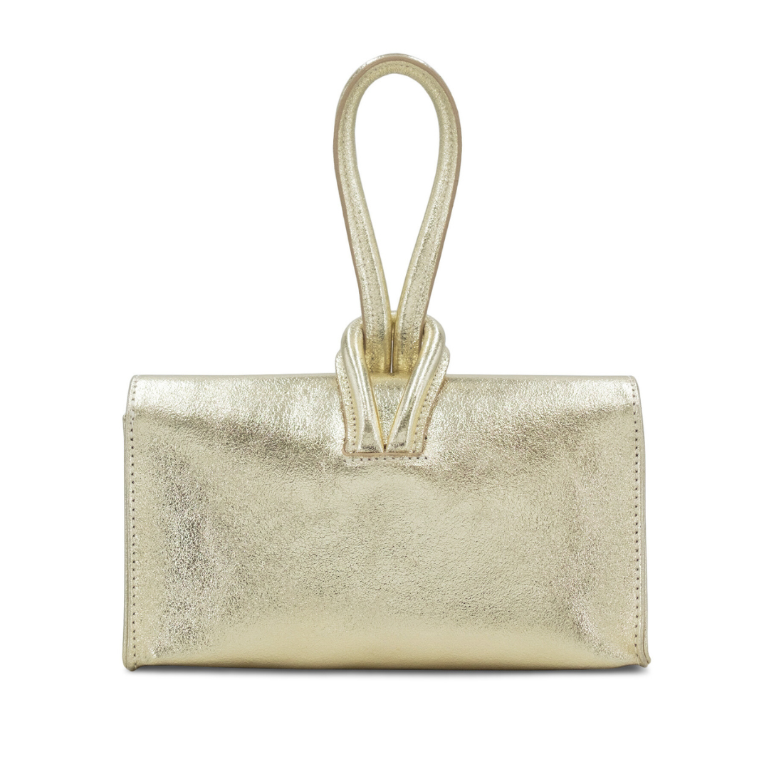 Gold Leopard Loop Clutch/Cross Body Bag