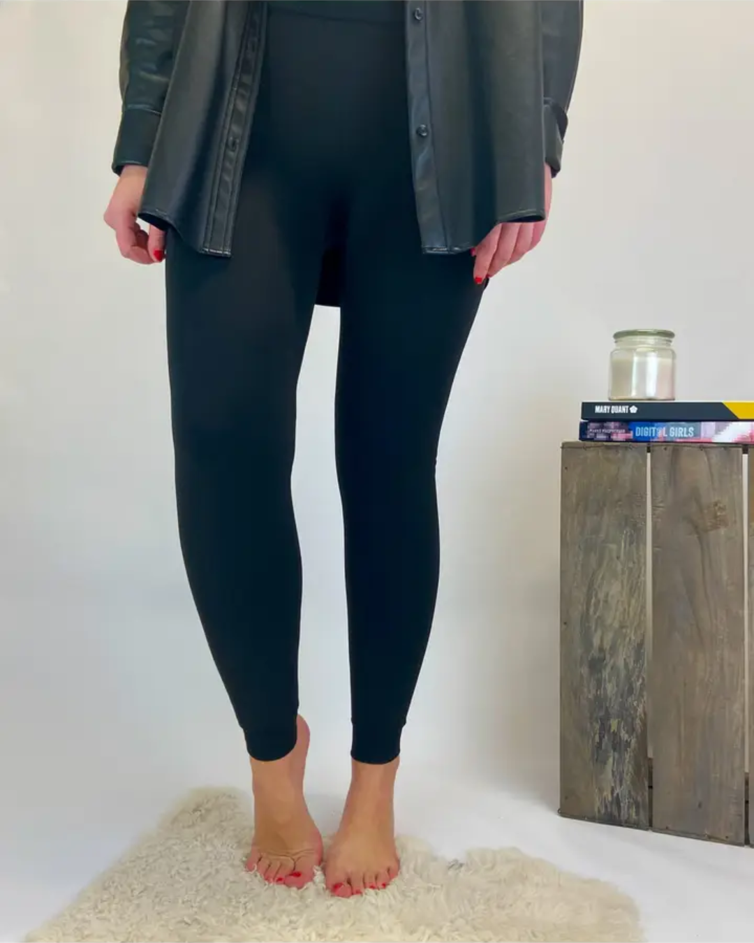 Black Fleece Lined Tights