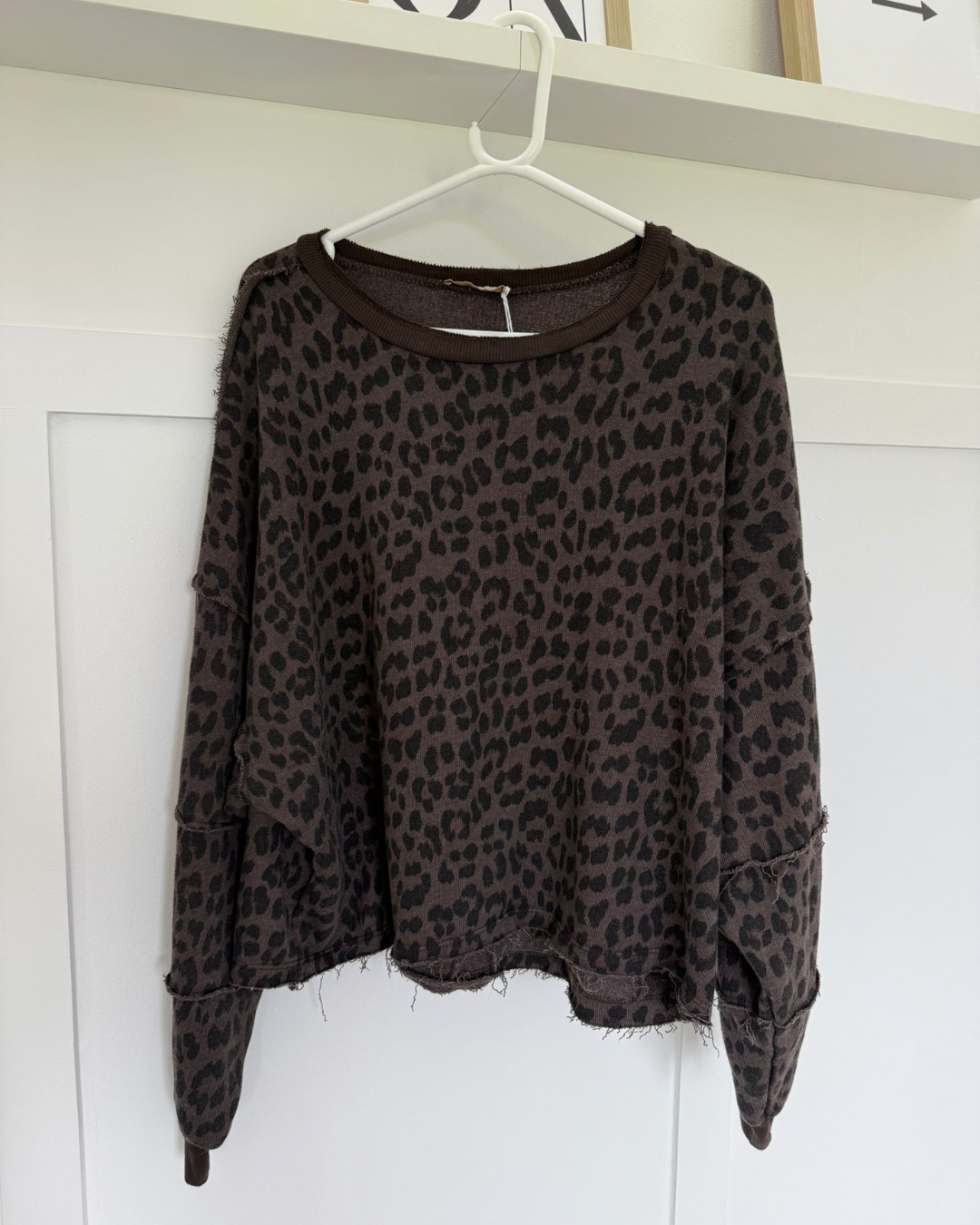 Chocolate Leopard Oversized Sweatshirt