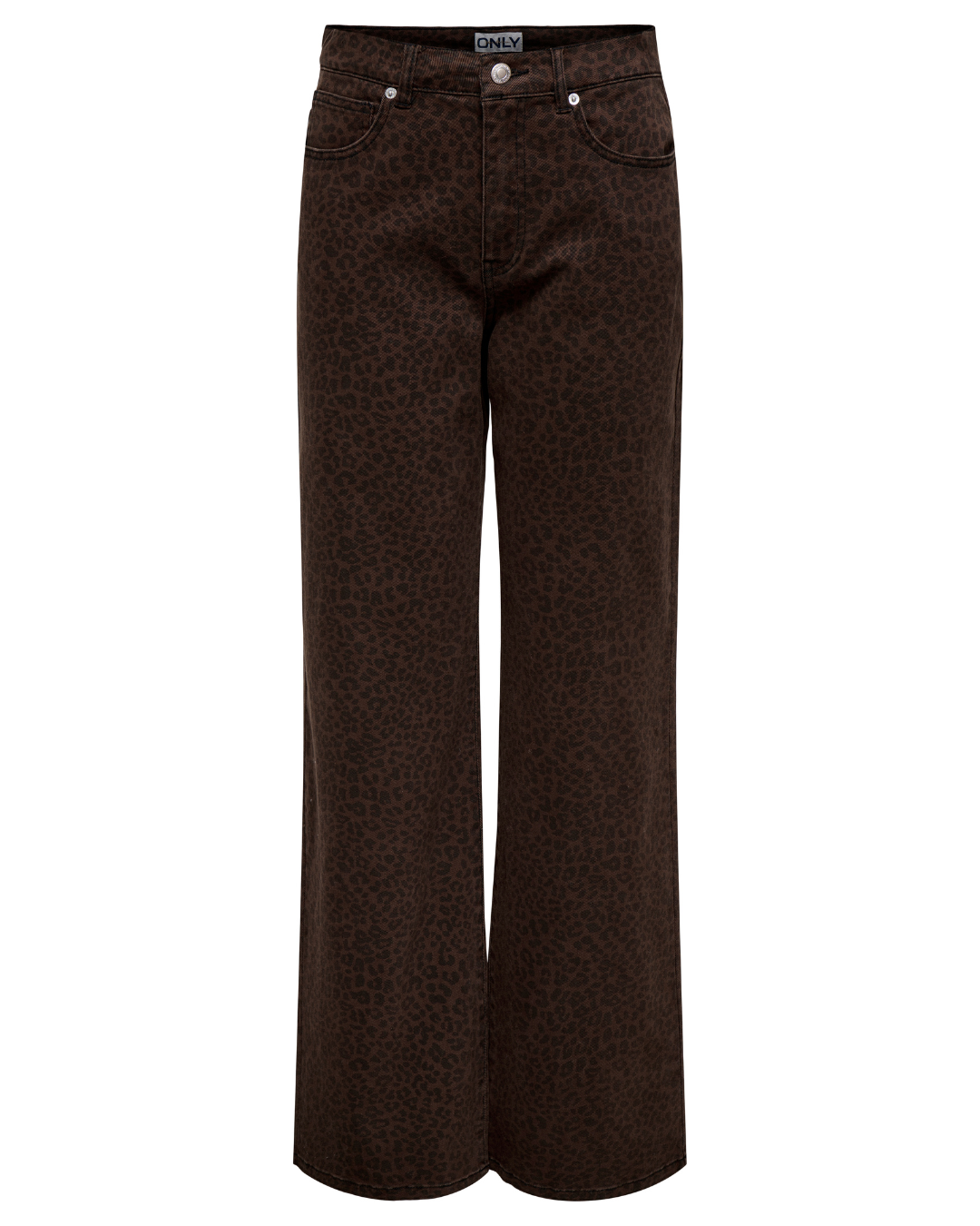 Madison Dark Leopard High Waist Wide Leg Jeans