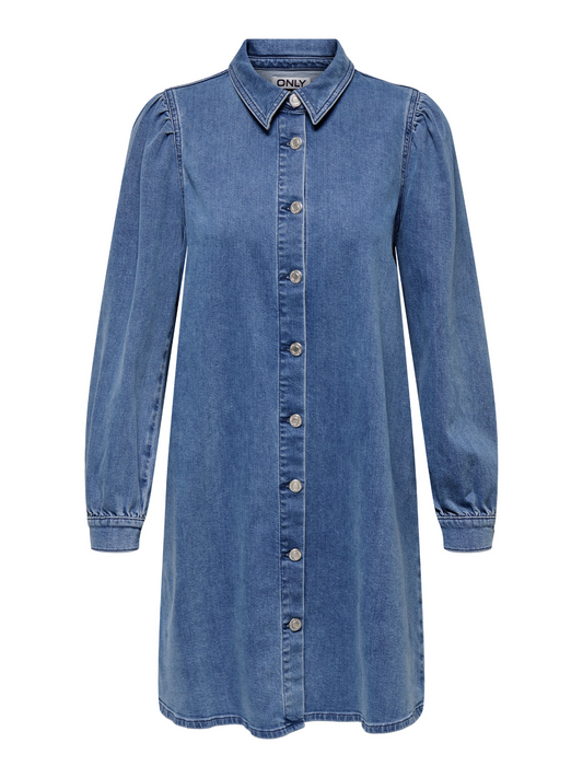 Alma Blue Denim Shirt Dress