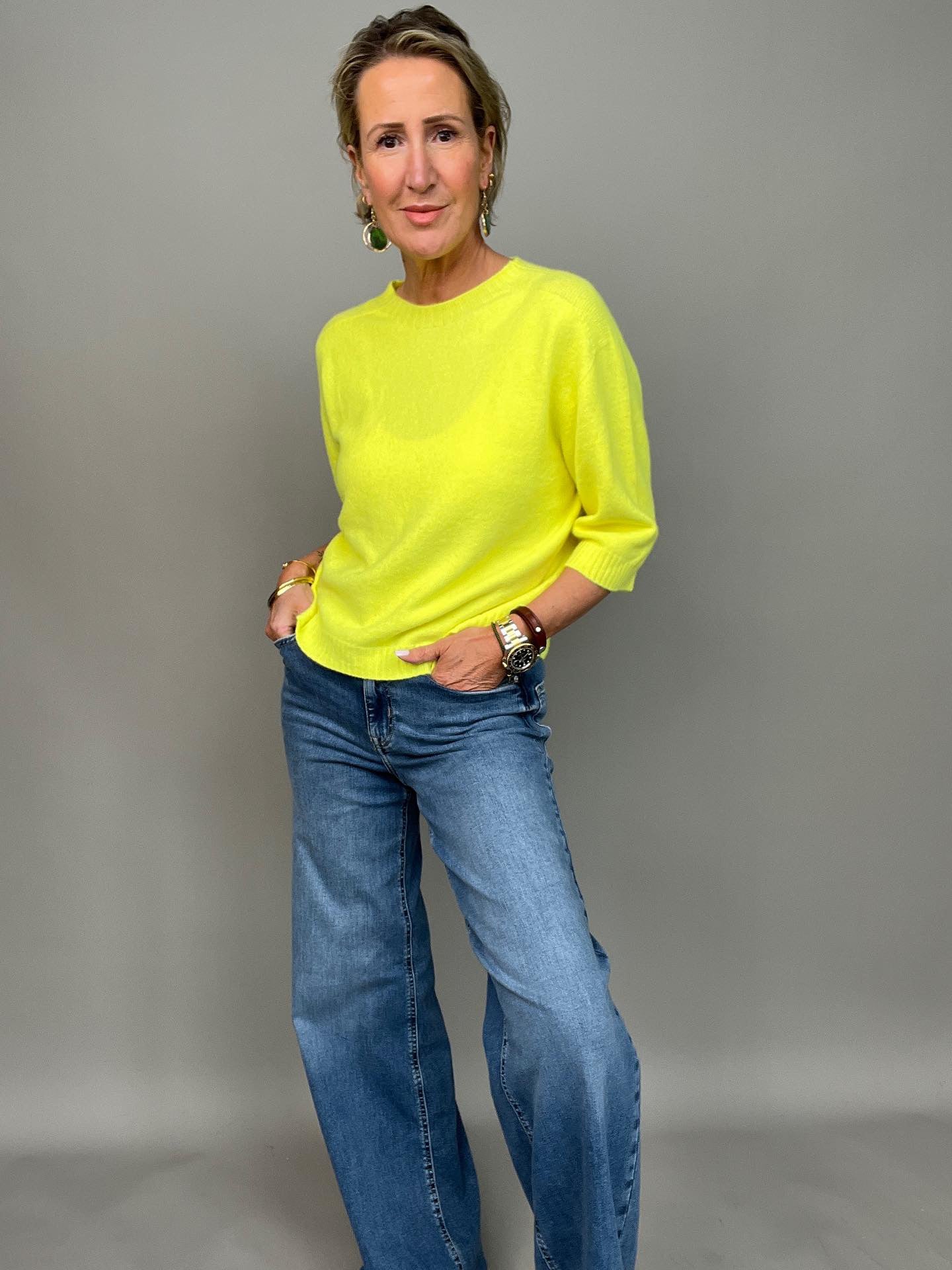Pink Half Sleeve Jumper