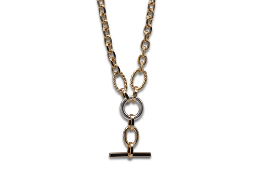 Gold Sonya Two/Tone Watch Chain Necklace