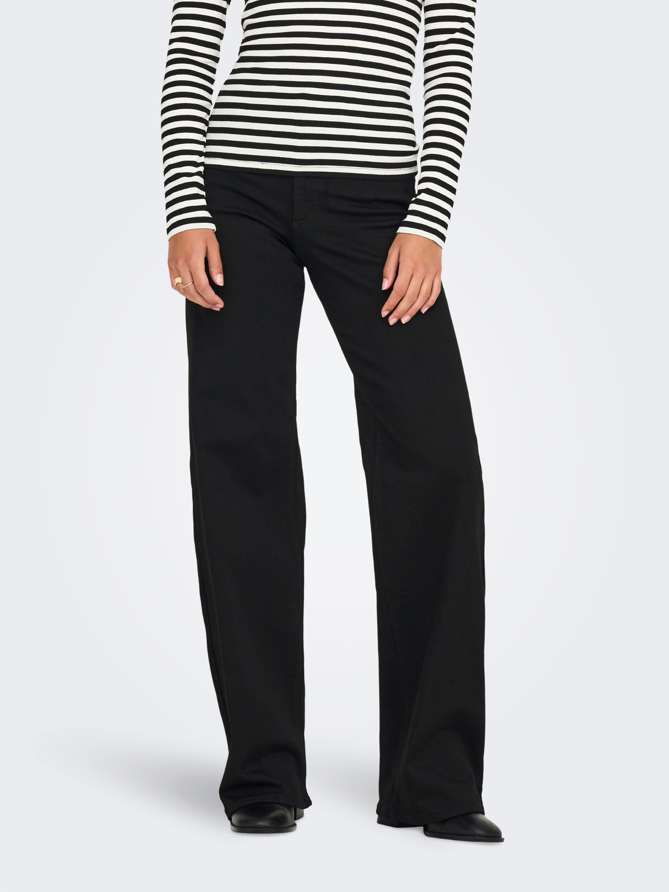 Madison Medium Blue High Waist Wide Leg Jeans