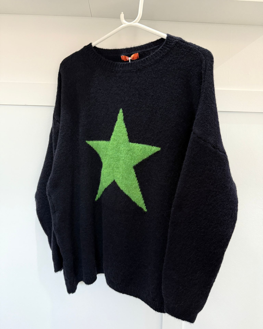 Navy/Green Star Jumper
