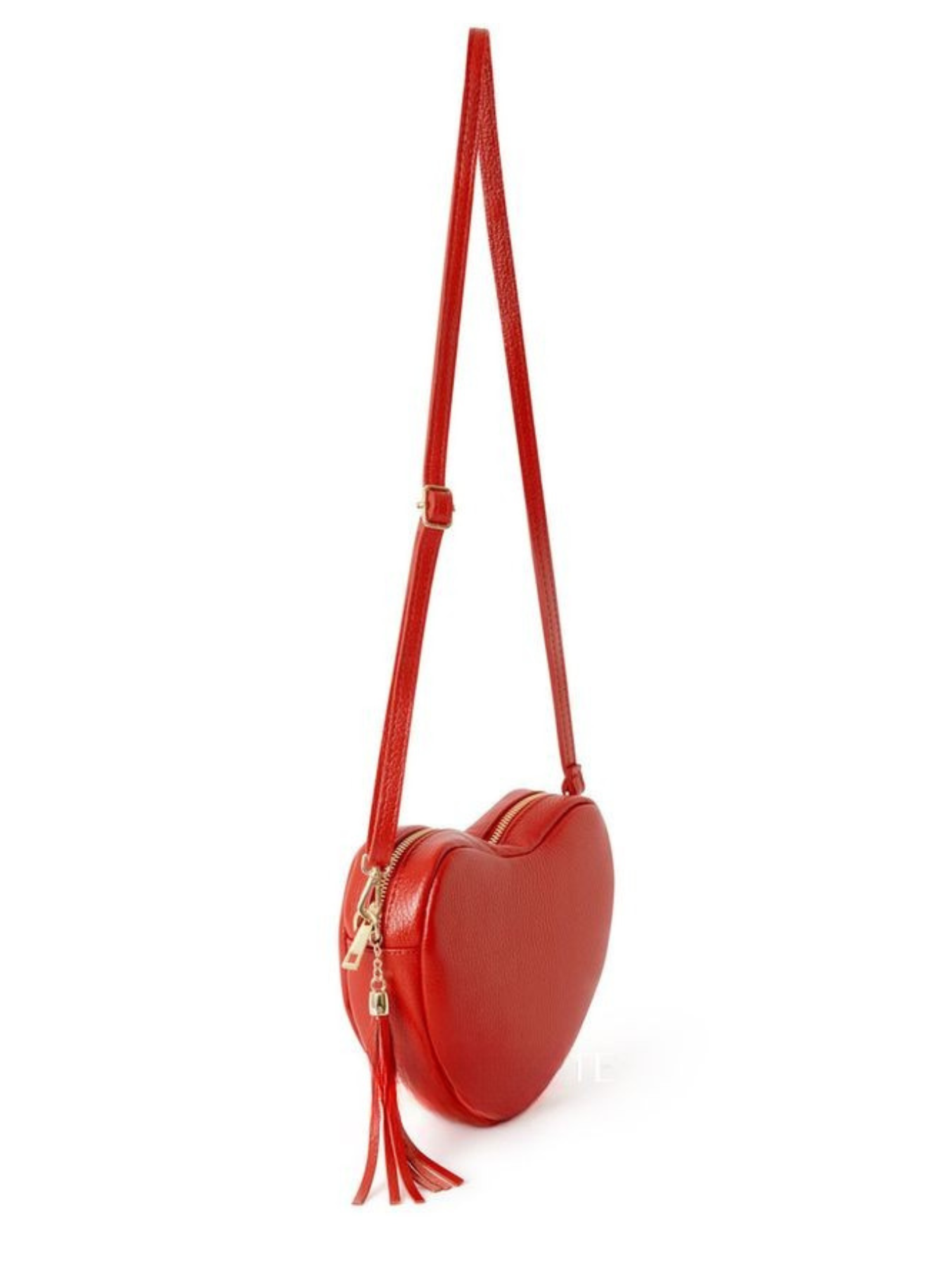 Animal Leather Heart Crossbody Bag