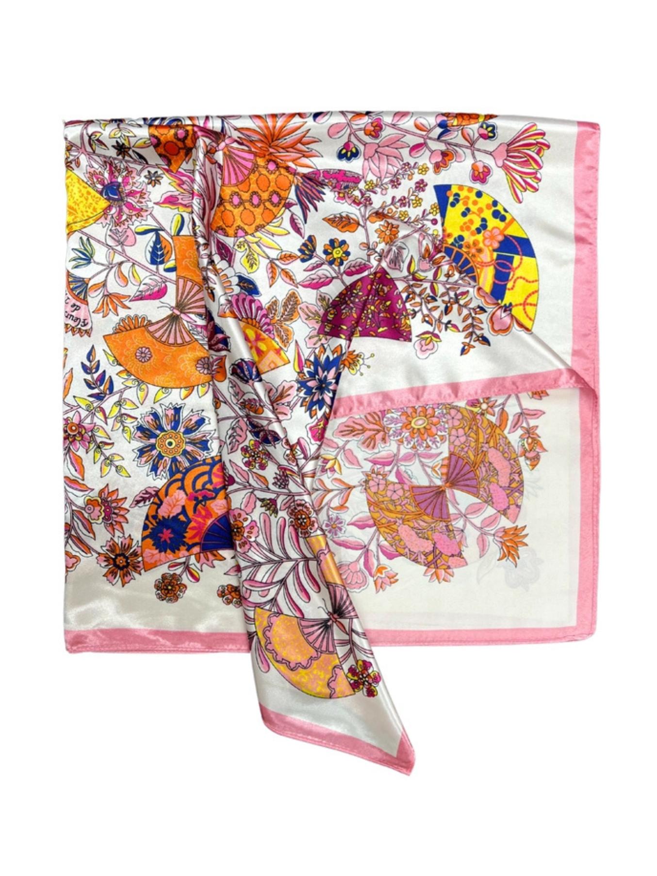Black Butterfly Pattern Silk Touch Square Scarf