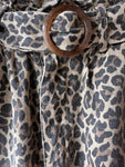Leopard Print Denim H/W Shorts