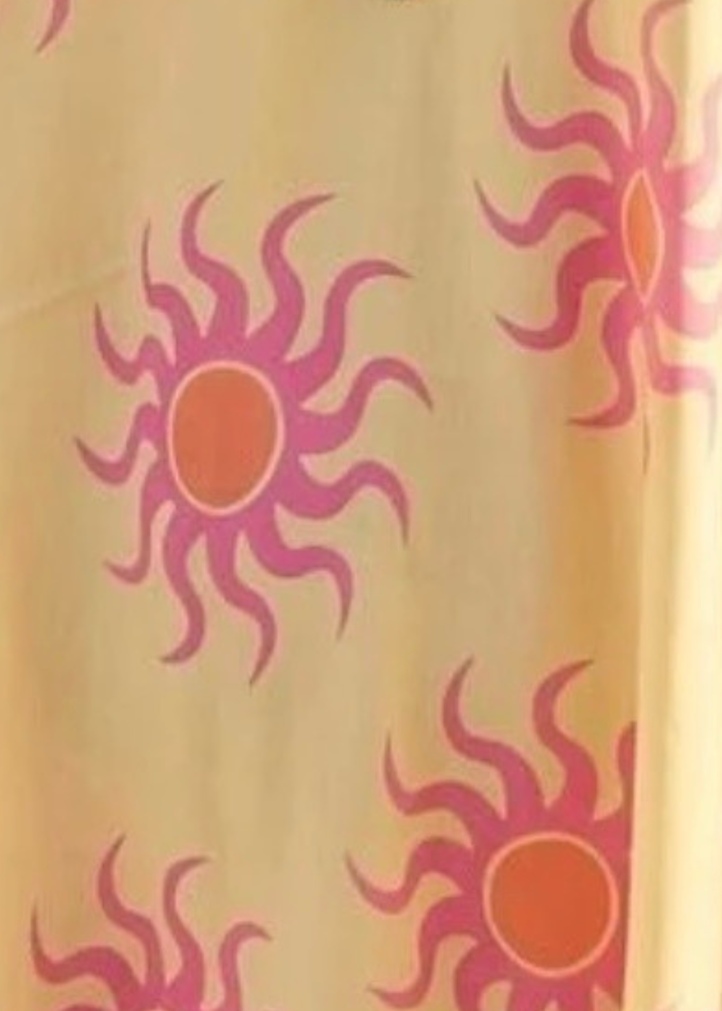 Brown/Pink Sun Print Floaty Kaftan Dress
