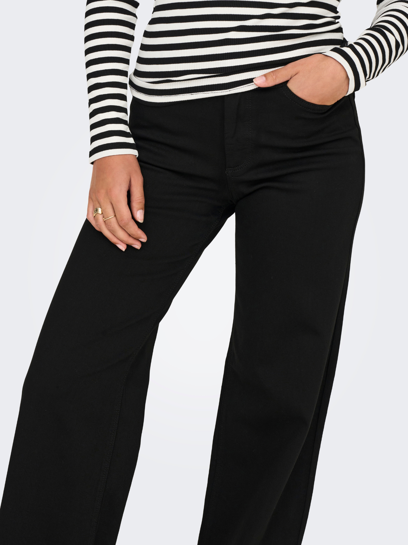 Madison Medium Blue High Waist Wide Leg Jeans