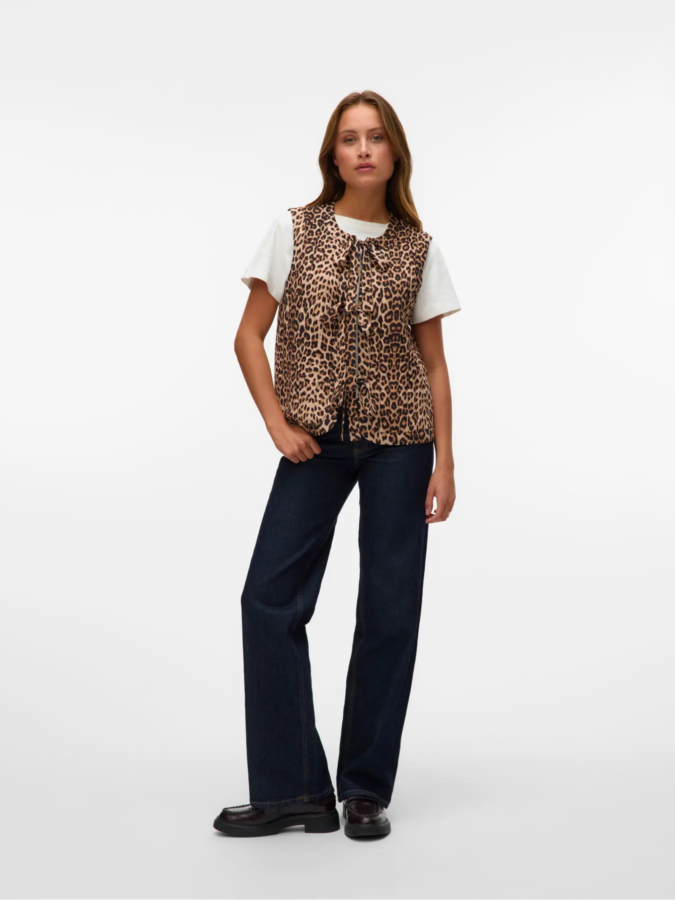 Leopard Lara Quilted Bow Tie Waistcoat