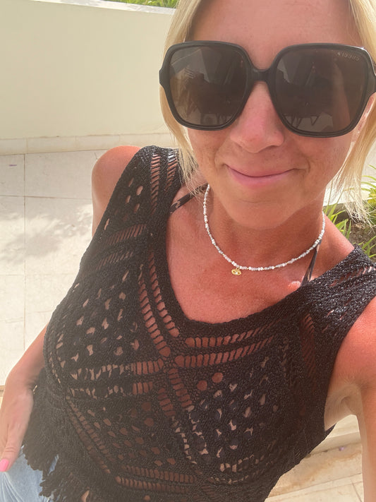 Black Crochet Bella Top