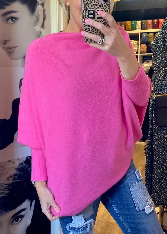 Asymmetric Batwing Jumper (Lots of Colours)