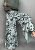 Cobalt Printed Floaty Trousers