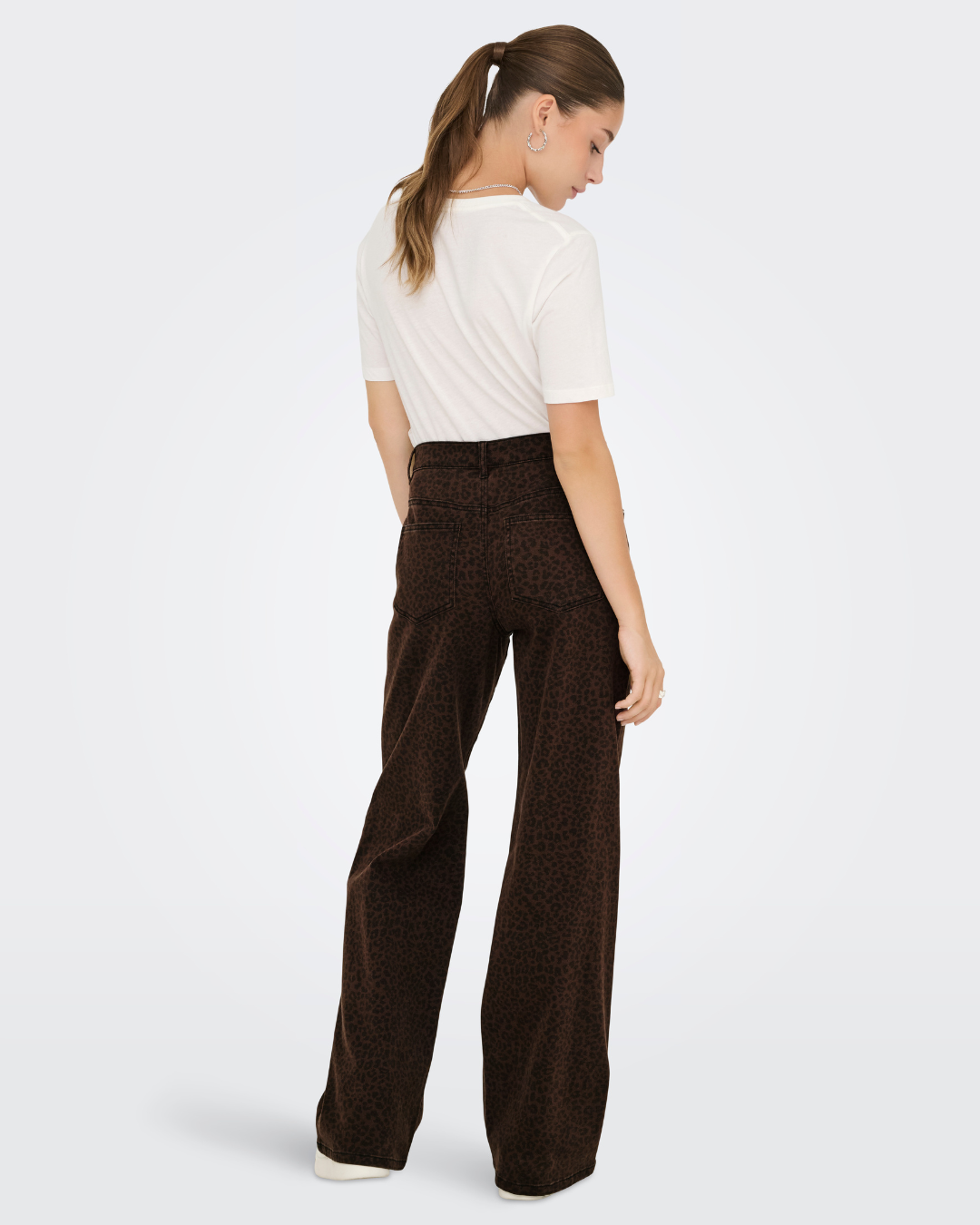 Madison Dark Leopard High Waist Wide Leg Jeans