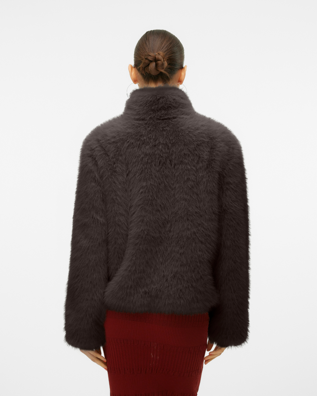 Chocolate Monroe Faux Fur Jacket