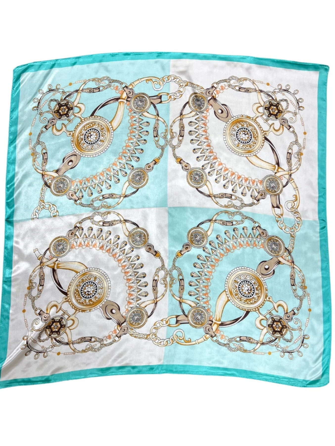 Blue Jewellery Silk Touch Square Scarf