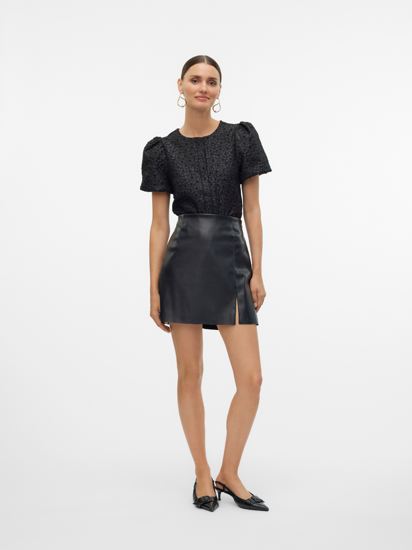 Merle Stone Embossed Flower Blouse