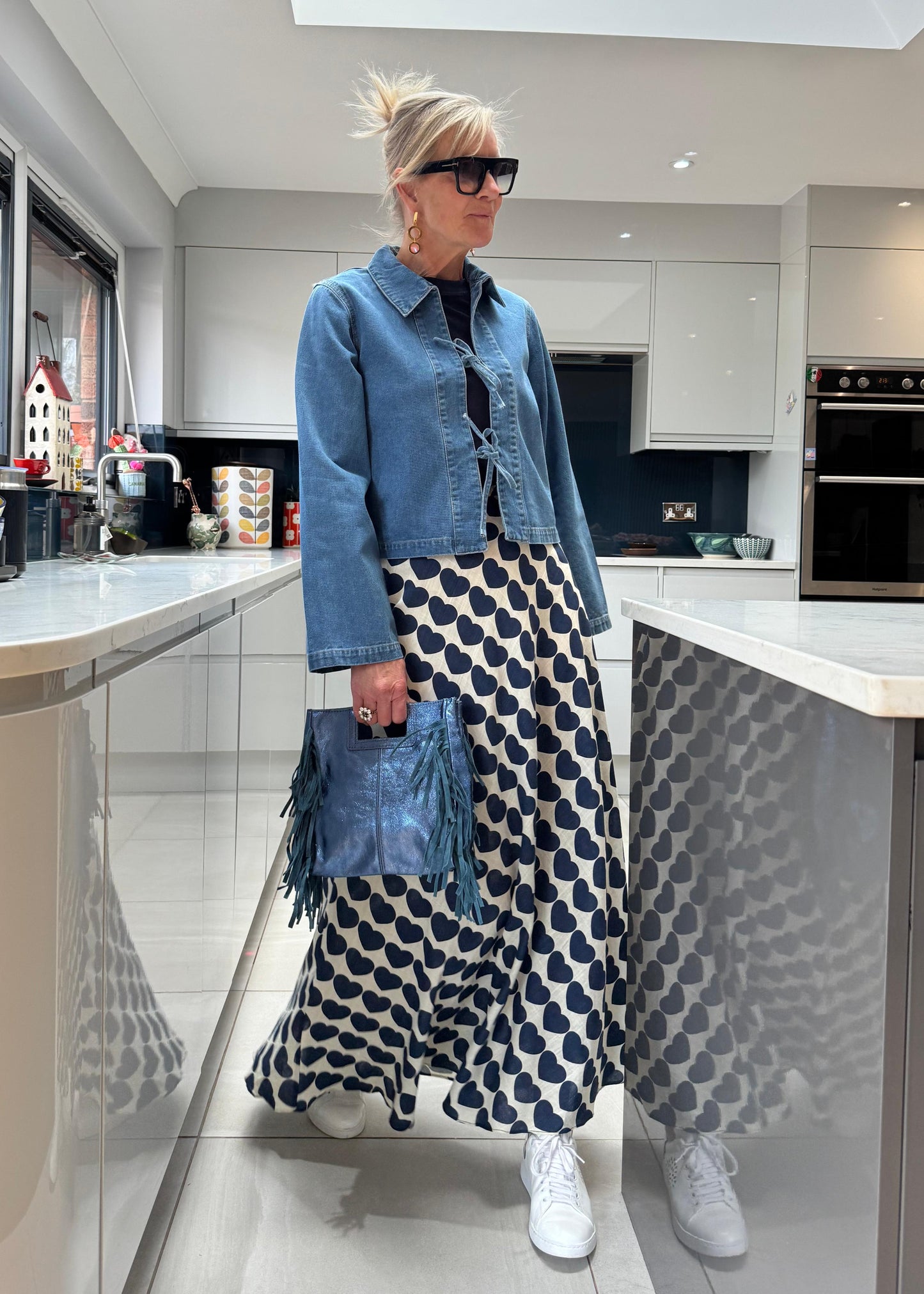 Thora Denim Bow Tie Jacket