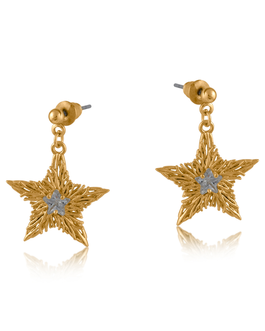 Silver Etoile Star Stud Earrings