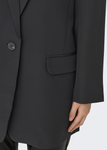Black Tailored One Button Oversized Blazer