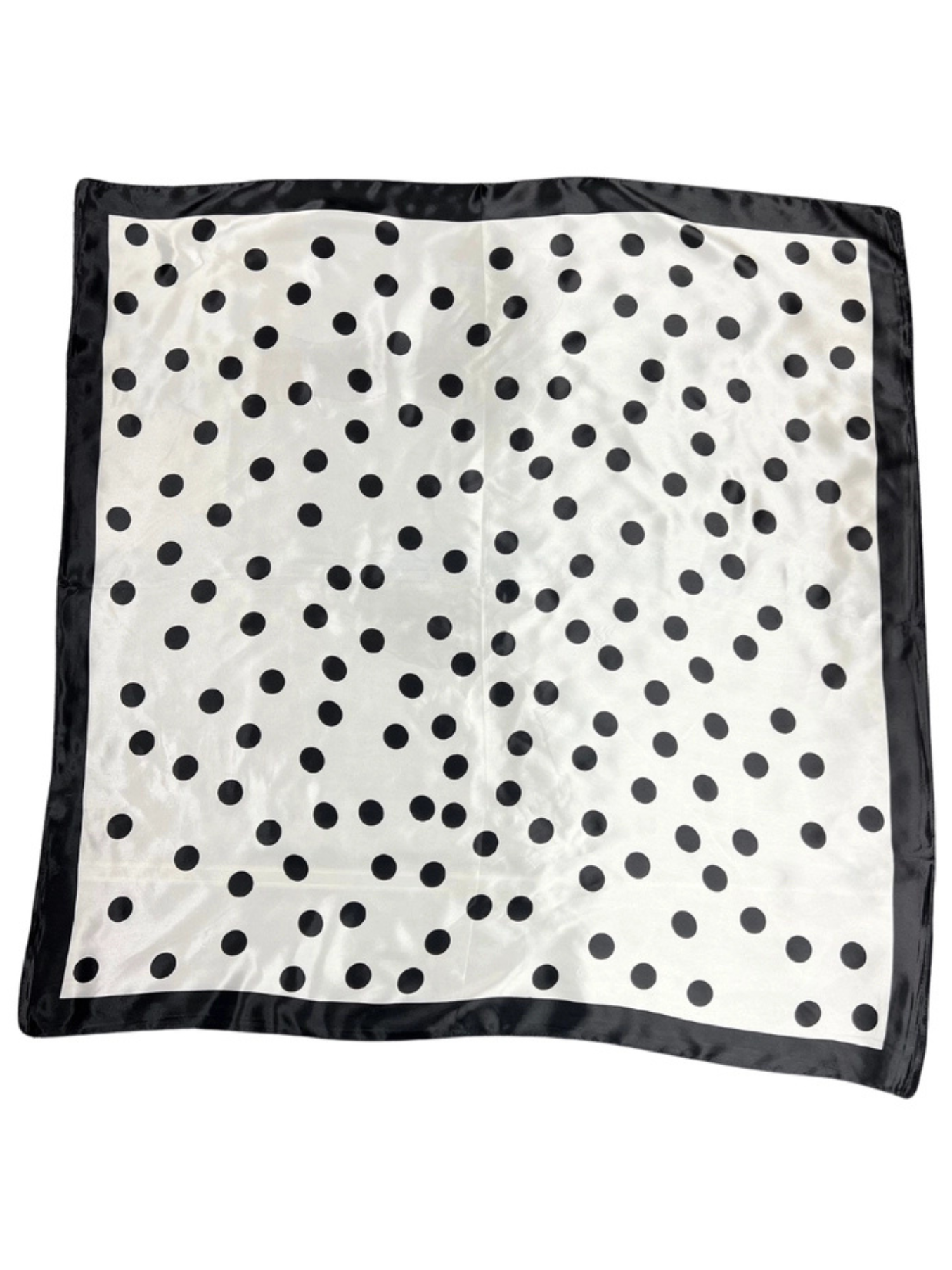 Navy/White Polka Dot Silk Touch Square Scarf