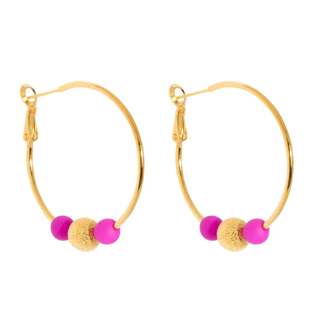 Medium Purple Disco Hoopla Earrings