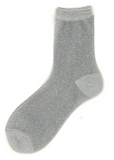 Silver Sparkly Socks With Detachable Bee