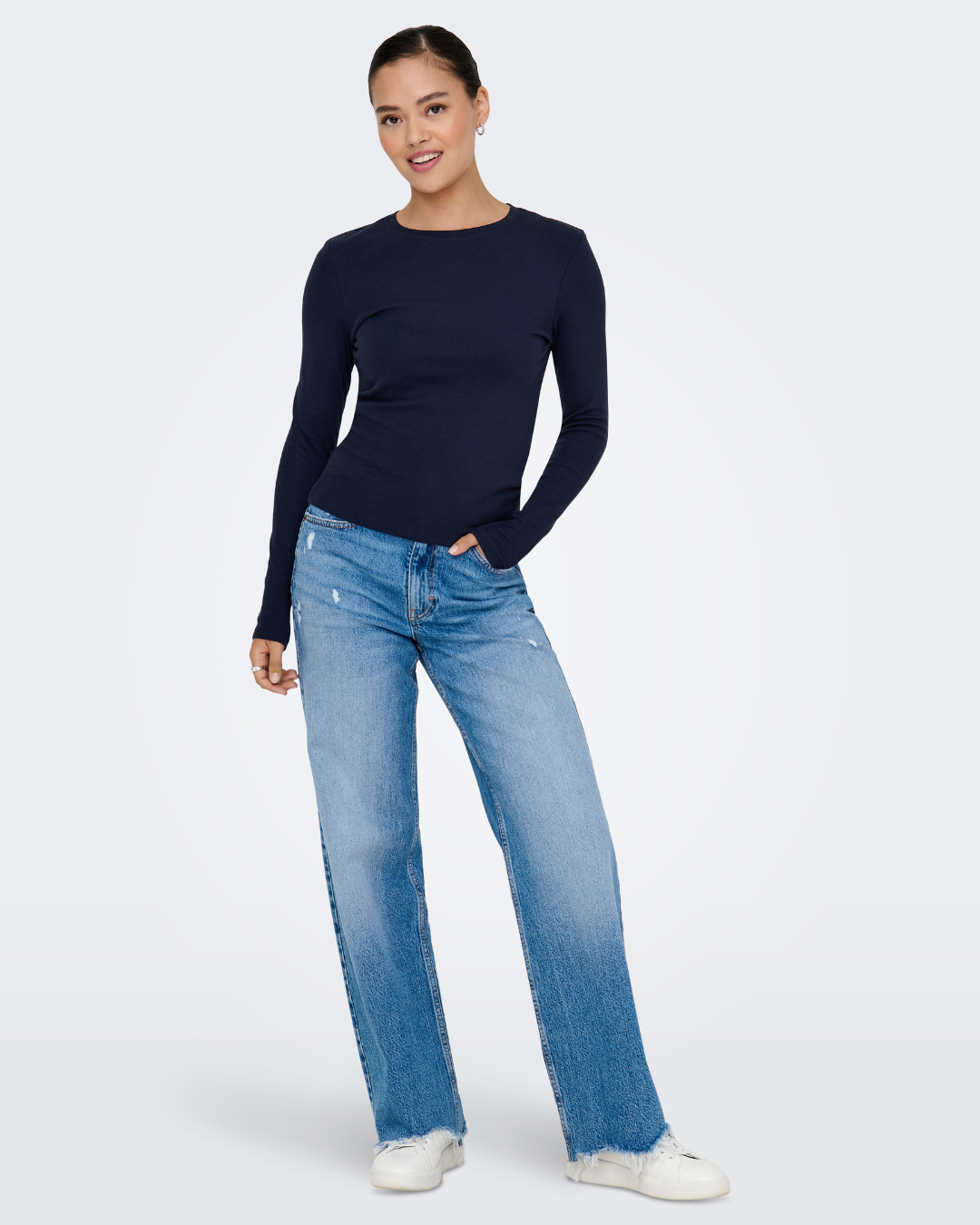 Wine Riley Basic Long Sleeve T Shirt