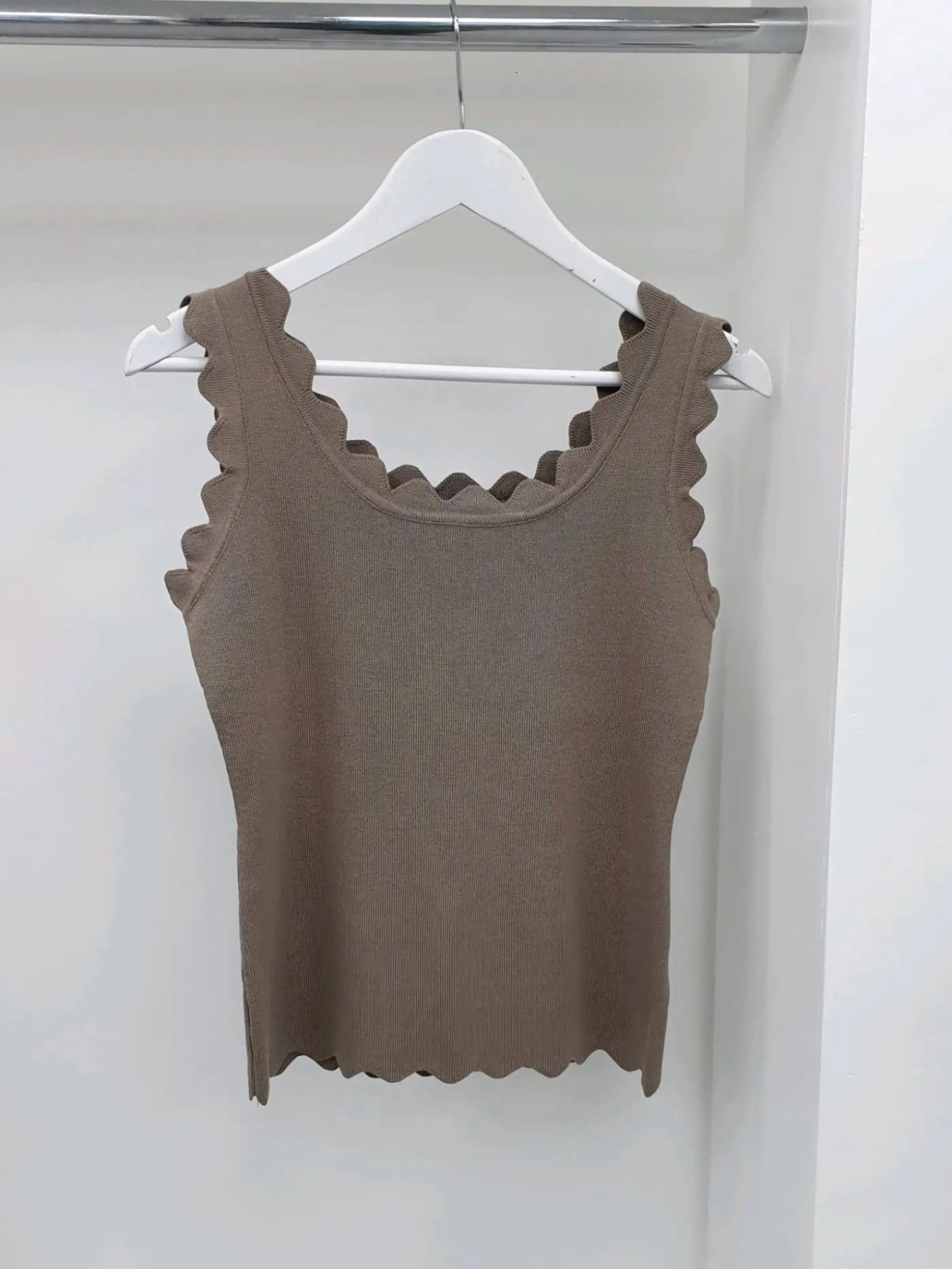 Cobalt Scallop Edge Vest Top